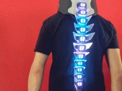 Biomechanical Spinal Armor with RGB Effects for Cosplay