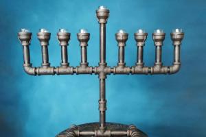 Steampunk Hanukkah Menorah
