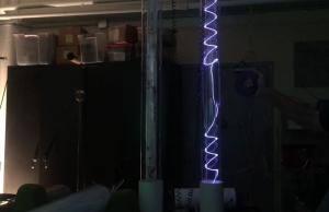 Magnetically Interactive Spiraling Plasma Tube