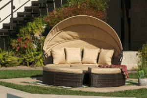 BCP 5-Piece Modular Patio Wicker Daybed Lounger