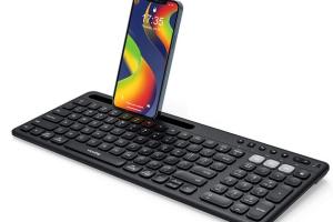 VicTsing Multi-Device Wireless Keyboard with Tablet/Phone Holder