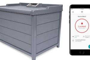 BenchSentry Package Lock Box with App Notifications Stops Porch Pirates