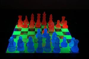 UV Blacklight Reactive Chessboard