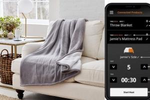 Eddie Bauer WiFi Heated Electric Throw Blanket