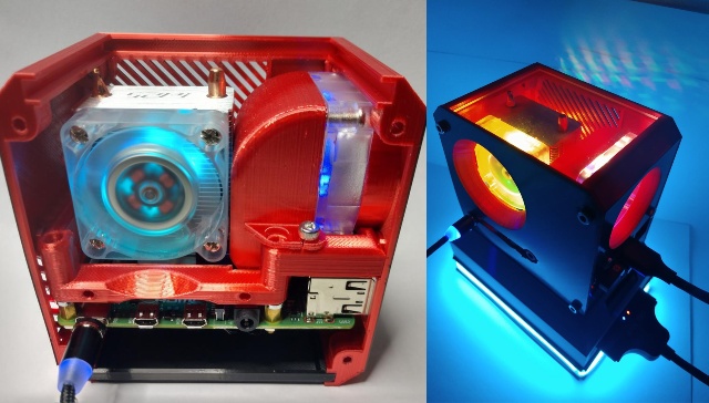 Definere kuffert Spil 3D Printed Modular Raspberry Pi 4 Case with LED Fan