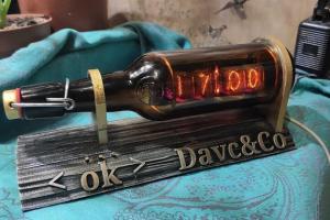 Nixie Tube Clock In a Bottle