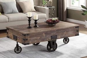 FirsTime & Co. Factory Cart Rustic Coffee Table