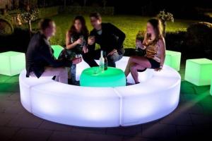 IVER Waterproof LED Curved Stool