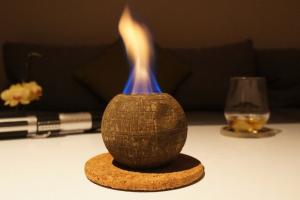 Tabletop Concrete Death Star Fire Pit