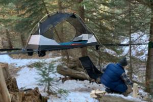 TreeLine System by SLOUSI: Suspended Camping Tent