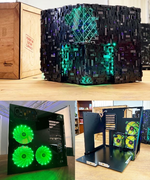 Star Trek Borg Cube ATX GREEN Edition | Tower PC Case (Ready to Ship)