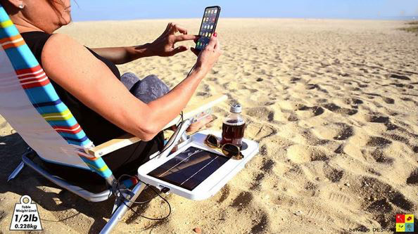 Solar outlet beach chair