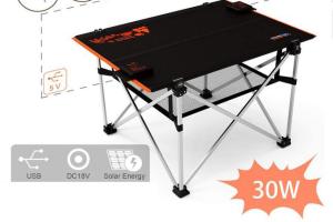 EShiner EcoTable 30: Foldable Solar Charging Table