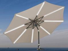 Yescom 10ft Solar LED Patio Umbrella