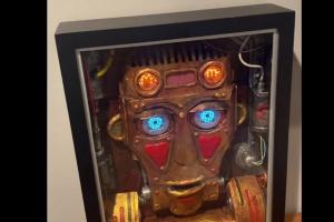 NixieBot Nixie Tube Robot Sculpture