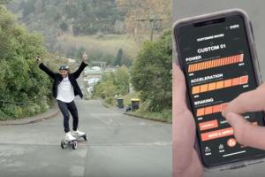 Hadean Carbon Street App Smart Skateboard
