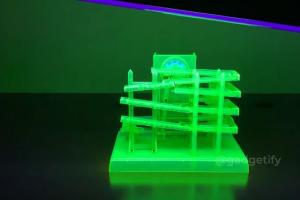 Blacklight Reactive Time Machine Kinetic Ball Clock