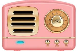 Dosmix Retro Stereo Bluetooth Speaker with Alexa Support