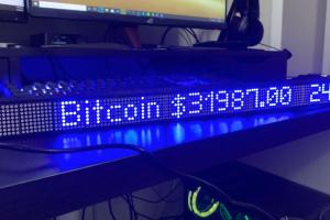 20” Cryptocurrency Price Ticker with WiFi