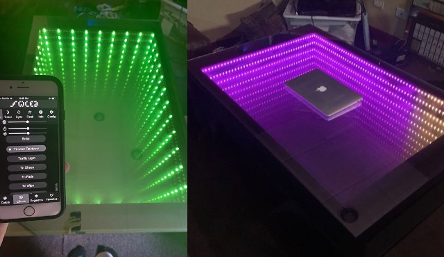 App Controlled Infinity Mirror Coffee Table, Infinity Mirror Coffee Table Reddit