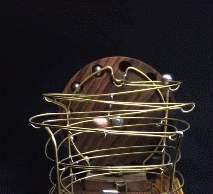 Wooden Motorized Rolling Ball Sculpture
