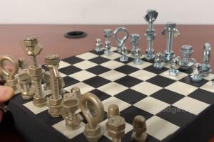 Redneck Nuts & Bolts Chess + Shotgun Shell Checkers