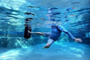 AquaBLAST Water-Filled Kickboxing Bag for Pool Workouts