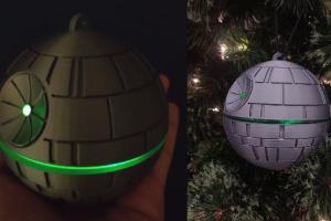Death Star Christmas Tree Ornament with LEDs