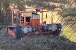 Evatech TREX 44 Robotic Slope Mower for Solar Farms