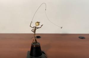 Gordon Bradt Kinetic Fisherman Sculpture