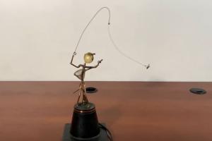 Gordon Bradt Kinetic Fisherman Sculpture