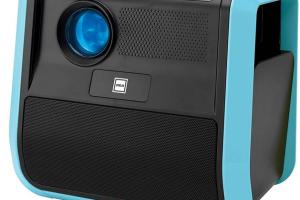 RCA RPJ060 Portable Projector with Speakers, Built-in Handles