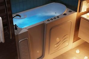 ANZZI Walk-In Bathtub with Whirlpool & Bubble Massage Jets