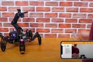 SpiderPi Pro Raspberry Pi 4B Hexapod Robot with AI Vision Robotic Arm