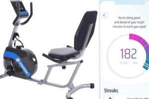 Stamina Premier Recumbent Exercise Bike with Bluetooth & müüv Support