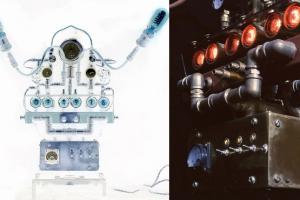 M.C.A.Studio’s Steampunk Nixie Tube Clock + Edison Bulb