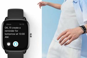 Amazfit GTS 4 Mini Smartwatch with Alexa, 120 Sports Modes