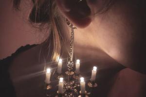 Light Up Chandelier Earrings by Diana Caldarescu