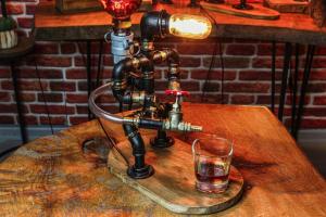 Steampunk Fireman Pipe Lamp & Drink Dispenser