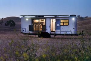 Living Vehicle Luxury Travel Trailer with Solar Panels, Water Generator for Off-Grid Living