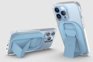 CLCKR Stand & Grip iPhone 14 Case Uses Air Bubbles for 12ft Drop Protection