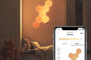 Nanoleaf Elements Wood Look Hexagons Modular Lights with App