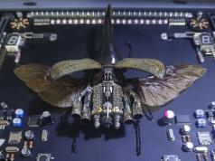 Steampunk Cyborg Beetle Powered By a V20 Engine