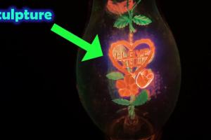 Aerolux I Love You Heart & Rose Light Bulb