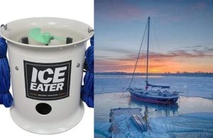 ICE EATER P1000 Pond De-Icer Prevents Ice from Forming Around Your Boat