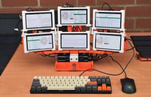 6 x Display Raspberry Pi 4 Workstation Case