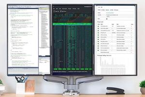 Mount-It! Triple Monitor Mount (MI-2753A) with Adjustable Arms