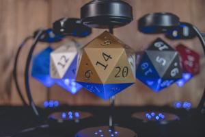3D Printed Magnetic Levitating D20 Dice by ThackerayFactory3D