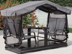 Purple Leaf 4-Person Outdoor Porch Glider Benches