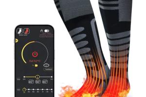 Smartphone Controlled Electric Heated Socks